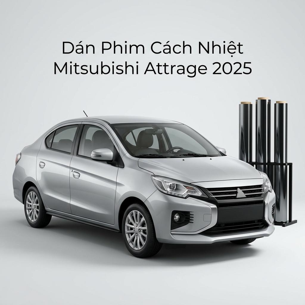 Dán Phim Cách Nhiệt Mitsubishi Attrage 2025 Chính Hãng Uy Tín TPHCM chính hãng