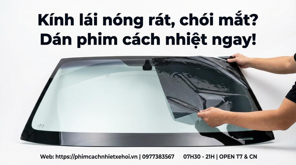 Kính lái nóng rát, chói mắt? Dán phim cách nhiệt ngay!