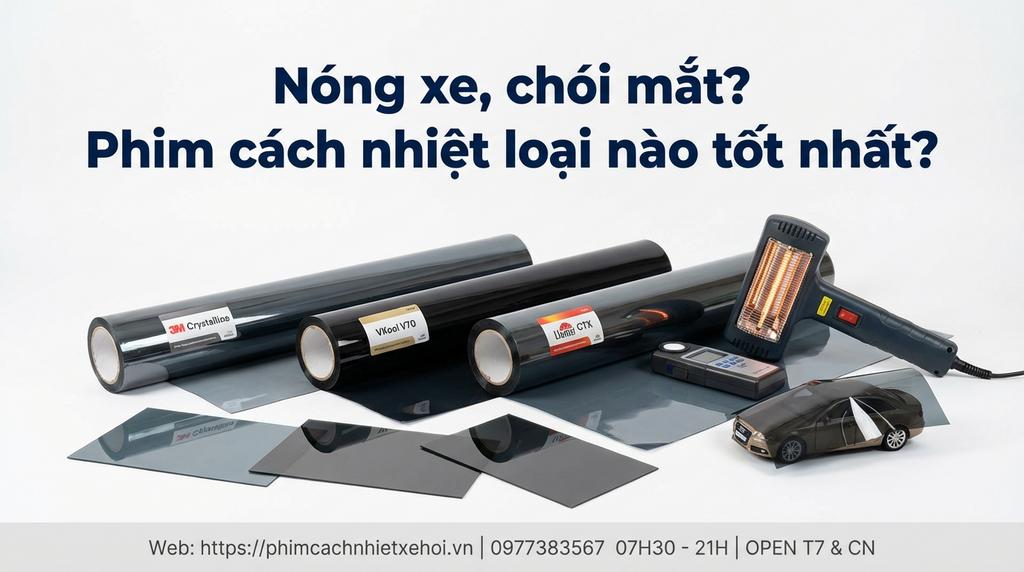 Nóng xe, chói mắt? Phim cách nhiệt loại nào tốt nhất?