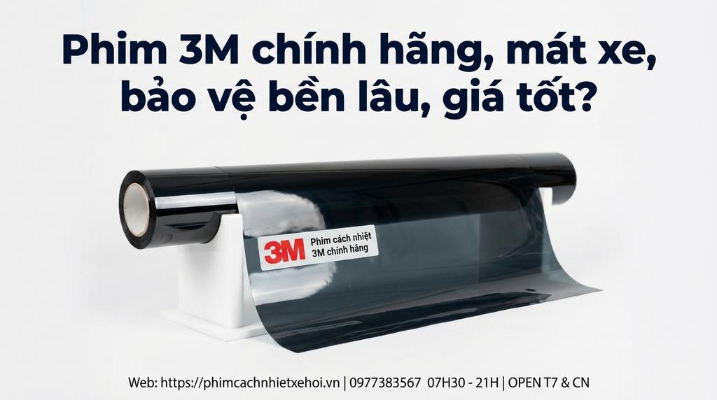 Phim 3M chính hãng, mát xe, bảo vệ bền lâu, giá tốt?