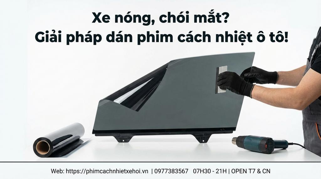 Xe nóng, chói mắt? Giải pháp dán phim cách nhiệt ô tô!