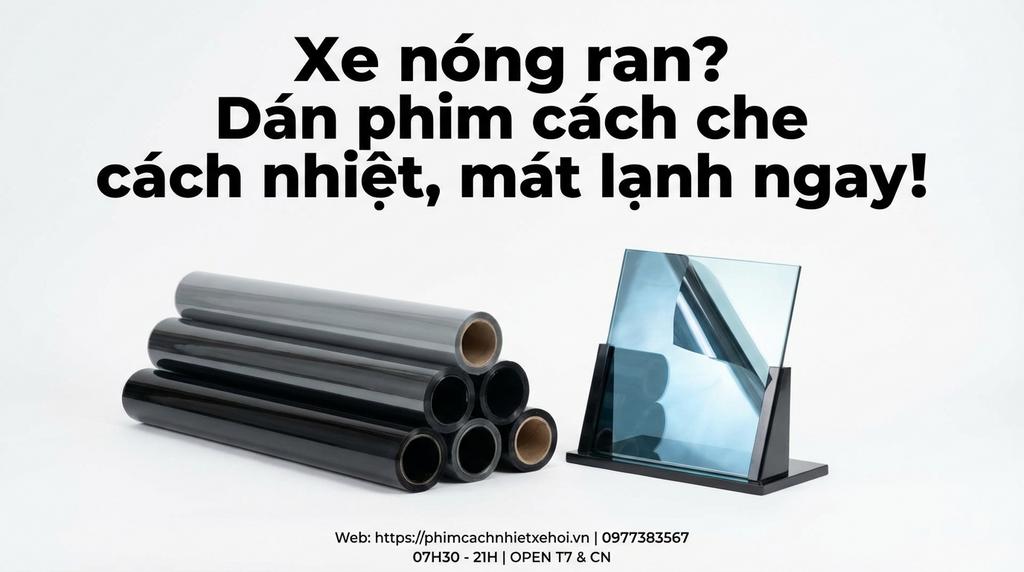 Xe nóng ran? Dán phim cách nhiệt, mát lạnh ngay!