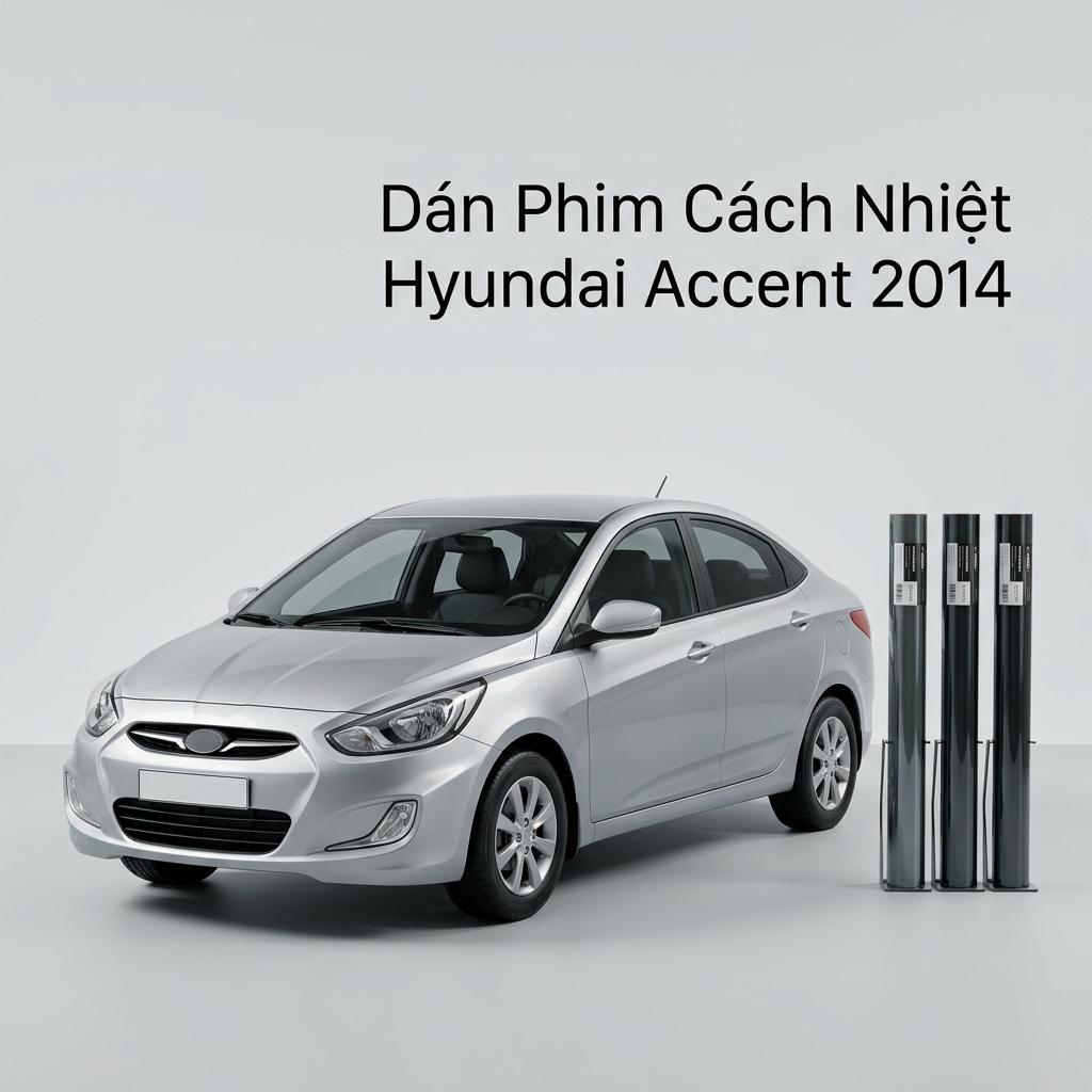 Dán Phim Cách Nhiệt Hyundai Accent 2014 Chính Hãng Uy Tín TPHCM chính hãng