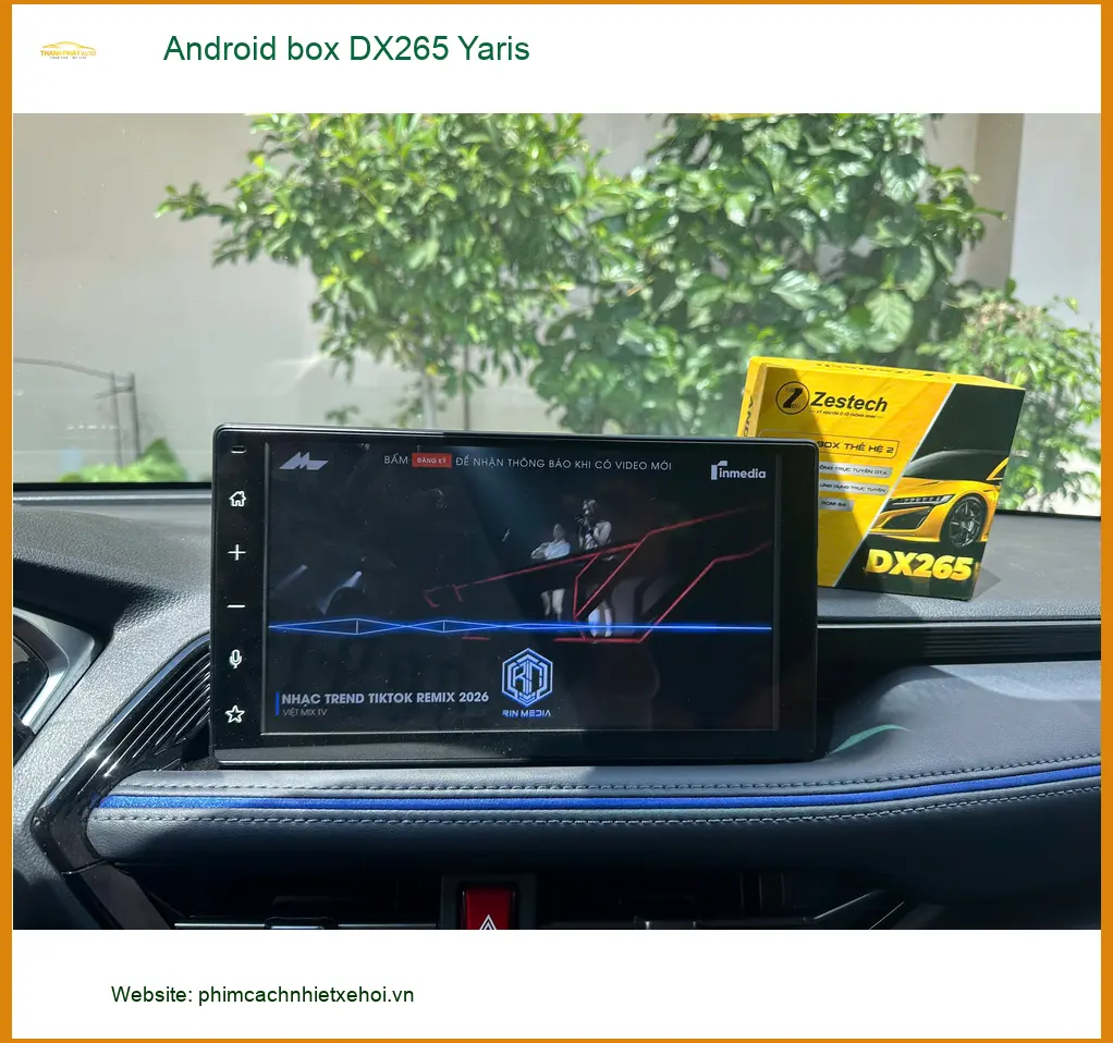 Anh Bách lắp Android box DX265 Yaris Quận 12 xem YouTube chờ con tan học ảnh thực tế 3