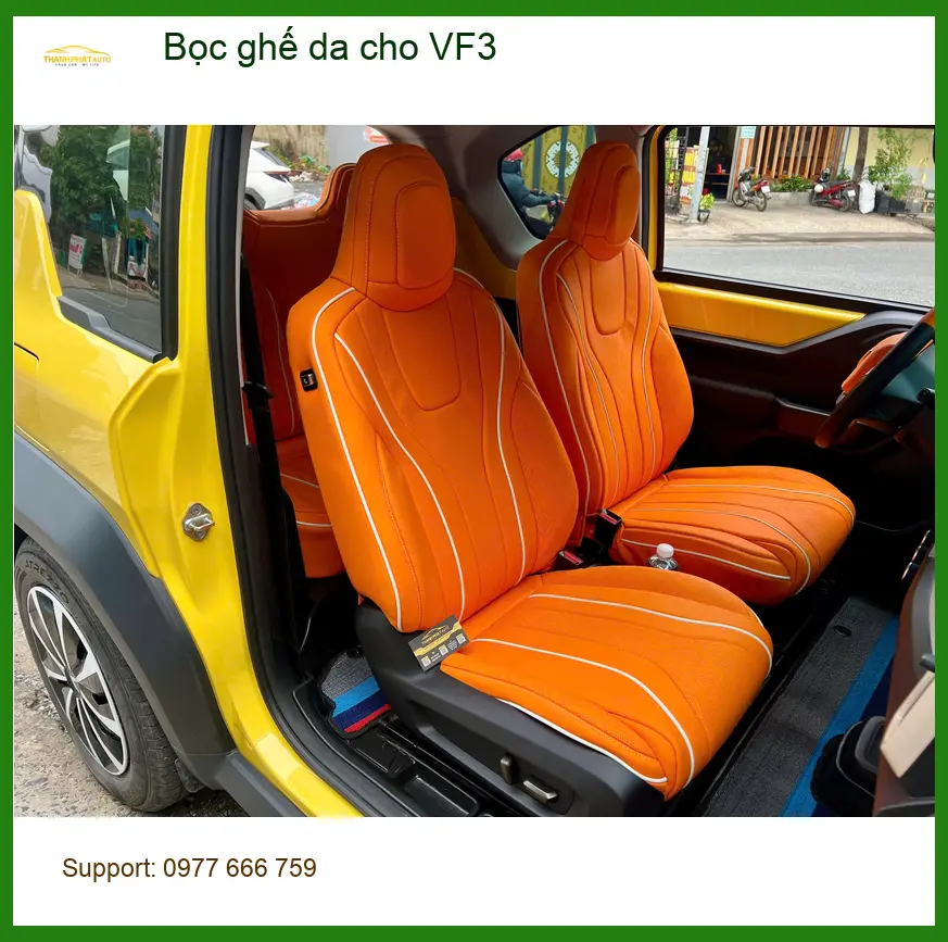 Chị Thảo bọc ghế da VinFast VF3 tại Quận Thủ Đức để nội thất xe sang trọng hơn