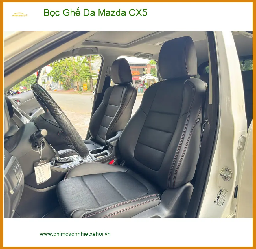 Anh Thành bọc ghế da Mazda CX5 ở Quận 2 để làm mới nội thất sang trọng ảnh thực tế 2
