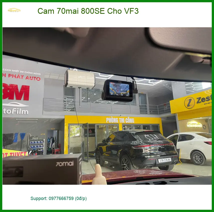 Anh Khôi lắp Cam 70mai 800SE cho VinFast VF3 tại Cần Giờ an tâm di chuyển ảnh thực tế 2