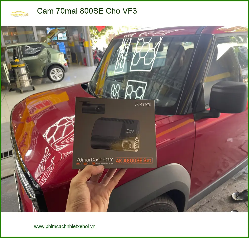 Chị Thảo lắp camera 70mai 800SE cho VinFast VF3 để ghi lại hành trình an toàn tại Quận 2