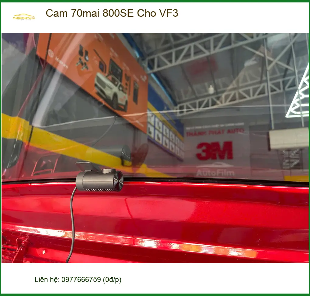 Chị Thảo lắp camera 70mai 800SE cho VinFast VF3 để ghi lại hành trình an toàn tại Quận 2 ảnh thực tế 2