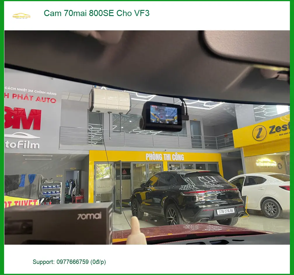 Chị Thảo lắp Camera 70mai 800SE cho VinFast VF3 Quận 12 để an tâm lái xe ảnh thực tế 2