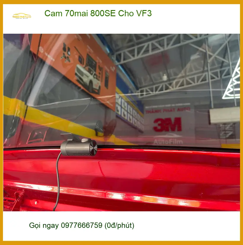 Anh Khải lắp Cam 70mai 800SE cho VinFast VF3 tại Hóc Môn ghi hình rõ nét ảnh thực tế 2