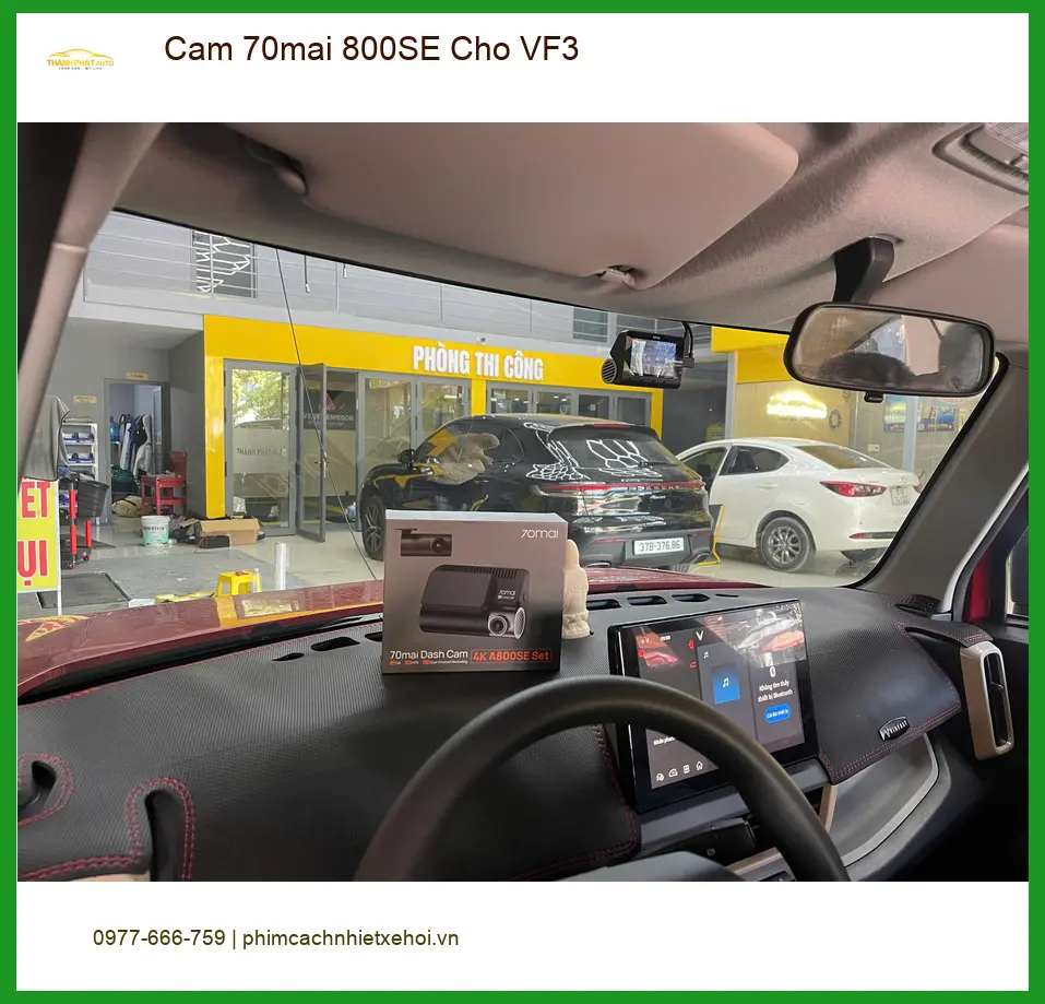 Chị Thảo lắp Camera 70mai 800SE cho VinFast VF3 Quận 12 để an tâm lái xe ảnh thực tế 3