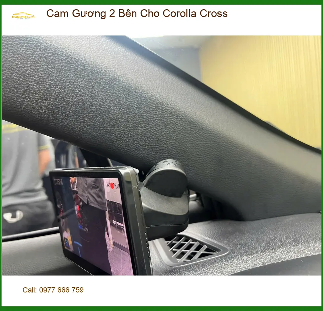 Cô Liên lắp Cam Gương 2 Bên Corolla Cross ở Bình Chánh để an toàn khi lùi xe ảnh thực tế 2