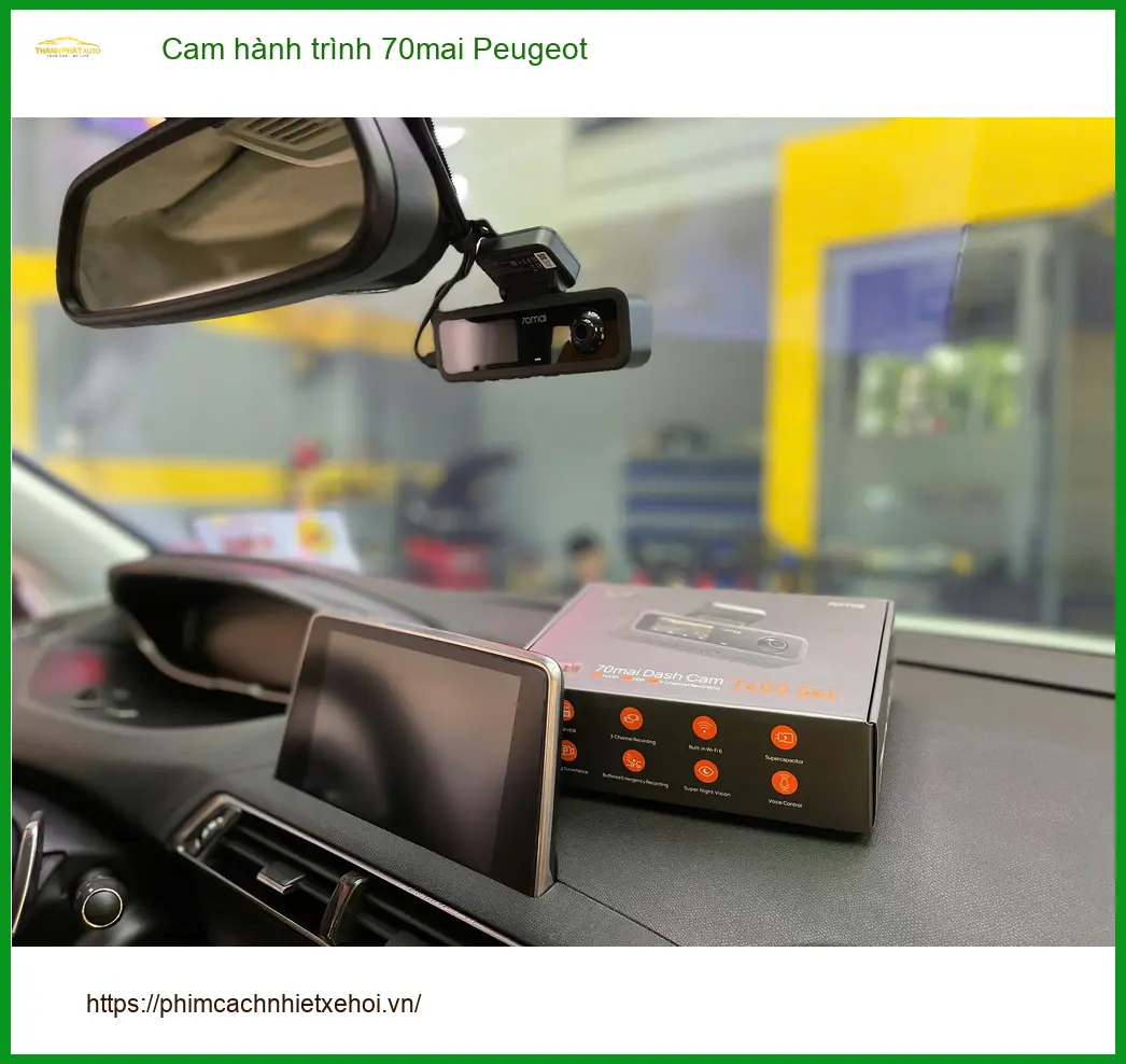 Anh Khang lắp cam hành trình 70mai cho Peugeot 3008 tại Quận 12 để ghi lại hành trình rõ nét khi đi làm