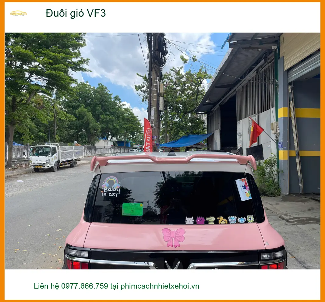 Anh Thanh lắp đuôi gió VF3 tại Quận Thủ Đức để tăng vẻ thể thao cho xe
