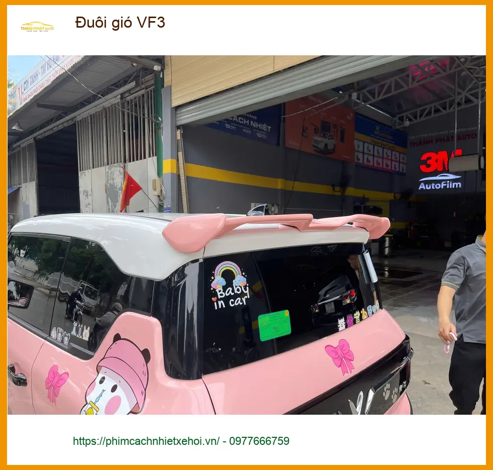 Bác Cường lắp đuôi gió VF3 tại Quận 2 giúp xe VinFast thêm thể thao ảnh thực tế 2