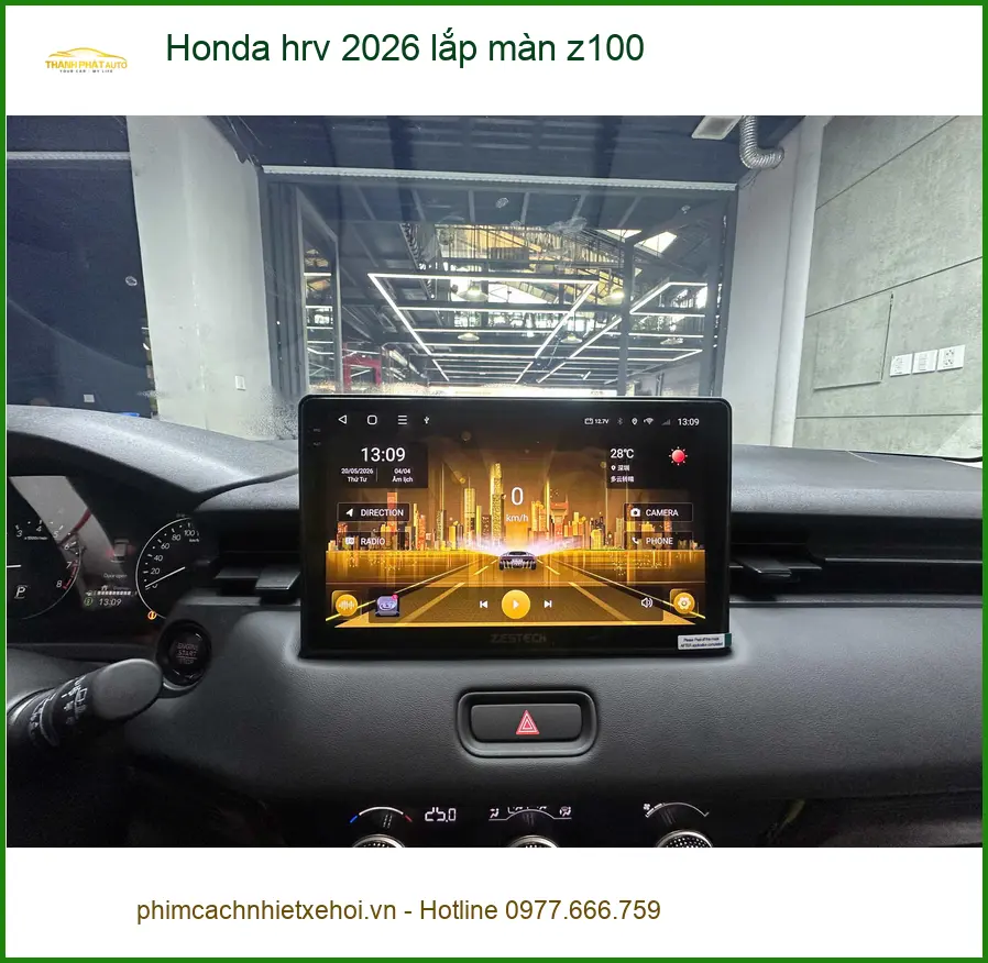 Chị Nga lắp màn hình Z100 cho Honda HR-V 2026 ở Quận 8 vì màn zin thiếu tính năng thông minh
