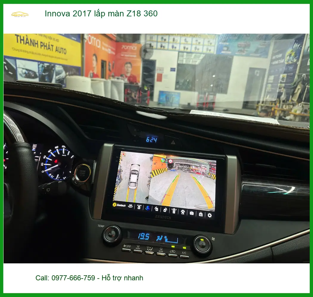 Chú Tấn lắp màn hình Z18 360 cho Innova 2017 tại Củ Chi để an tâm lái xe đường dài