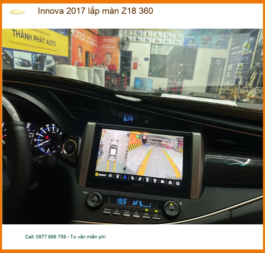 Anh Quang lắp màn Z18 360 cho Innova 2017 tại Bình Chánh để quan sát tốt hơn ảnh thực tế 3