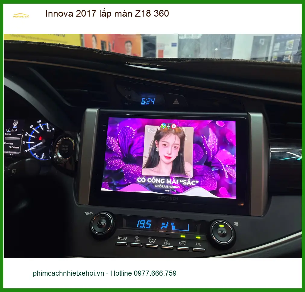 Chú Cường lắp màn Z18 360 cho Innova 2017 tại Quận 9 lái xe an toàn ảnh thực tế 3