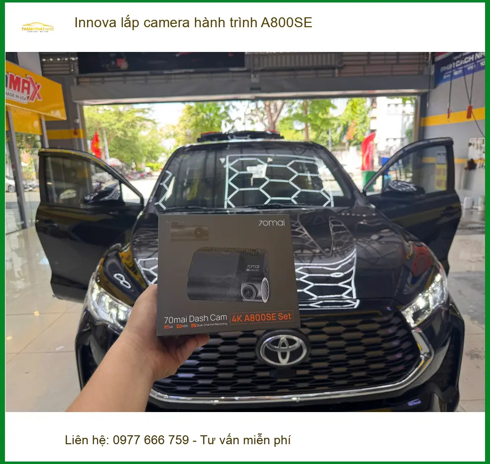 Anh Minh Khôi lắp camera hành trình A800SE cho Innova ở Bình Chánh. ảnh thực tế 3