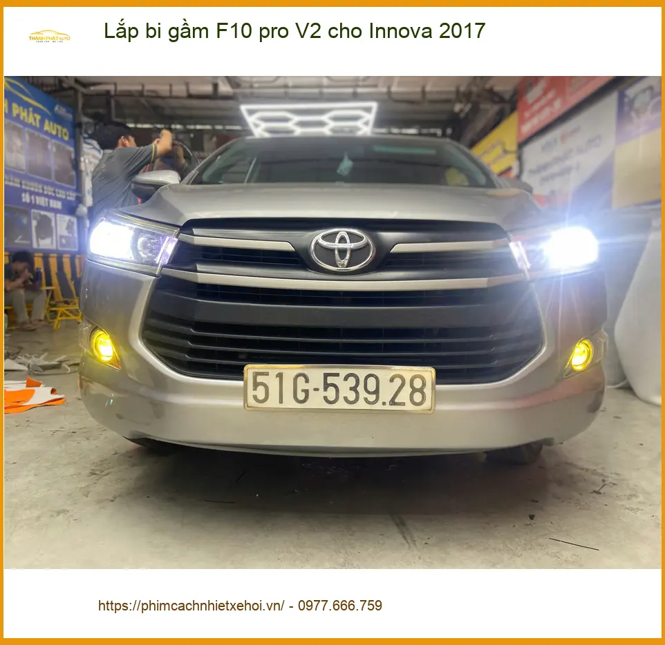 Anh Tuấn nâng cấp bi gầm F10 pro V2 cho Innova 2017 Quận 2 vì đèn zin không đủ sáng ảnh thực tế 2