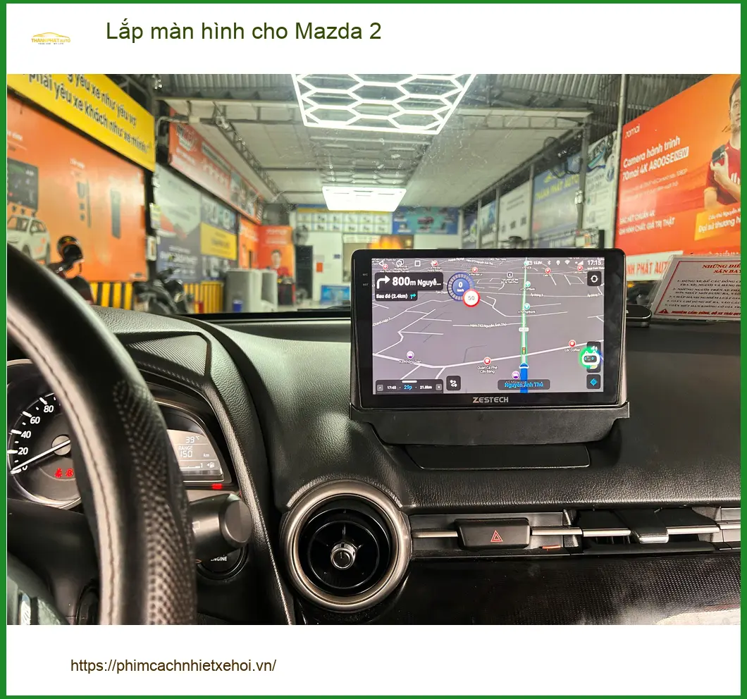 Anh Long lắp màn hình cho Mazda 2 tại Quận 12 để tiện di chuyển và giải trí ảnh thực tế 3