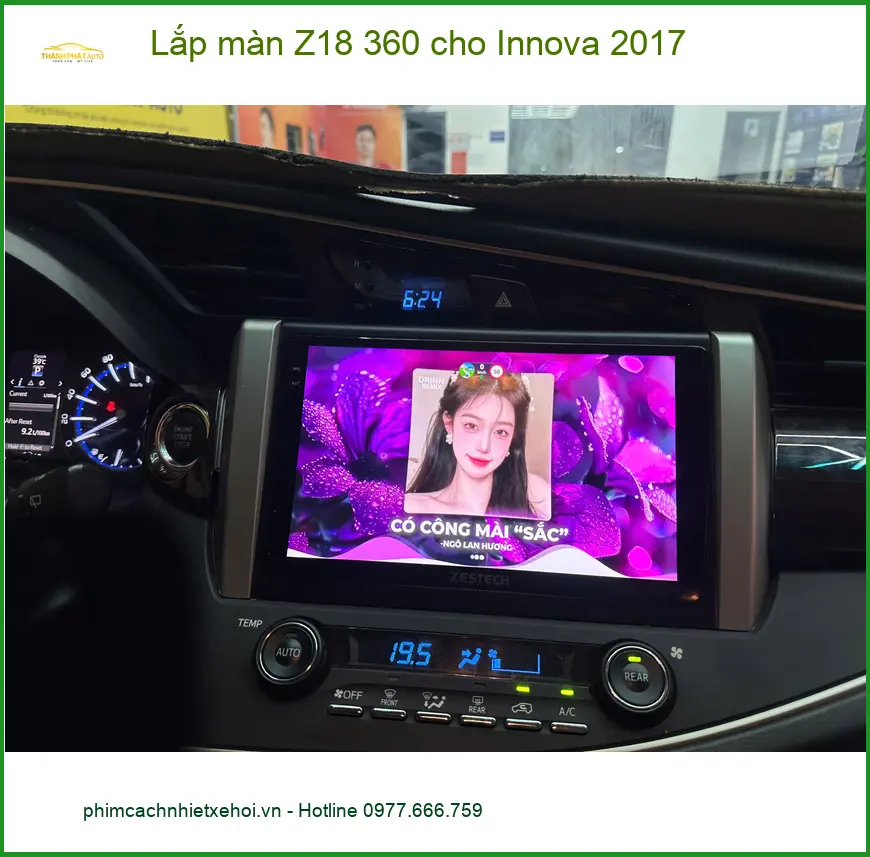 Anh Hưng lắp màn Z18 360 cho Innova 2017 tại Thủ Đức để lái xe an toàn