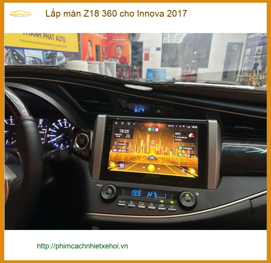 Anh Tấn lắp màn Z18 360 cho Innova 2017 tại Quận 12 để di chuyển an toàn hơn ảnh thực tế 2