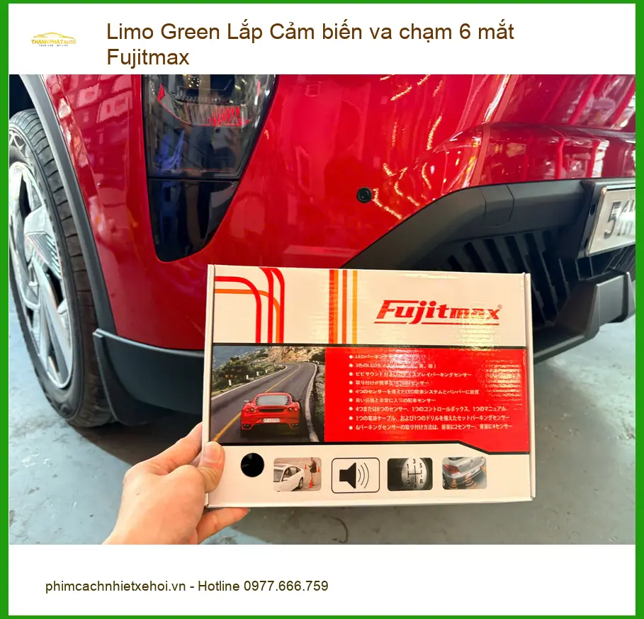 Chị Phương lắp Cảm biến 6 mắt Fujitmax cho Limo Green tại Thủ Đức để đỗ xe an toàn. ảnh thực tế 2