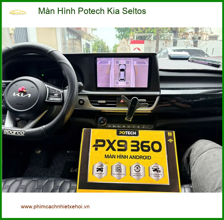 Chị Lan Anh nâng cấp màn hình Potech Kia Seltos ở Thủ Đức ảnh thực tế 4