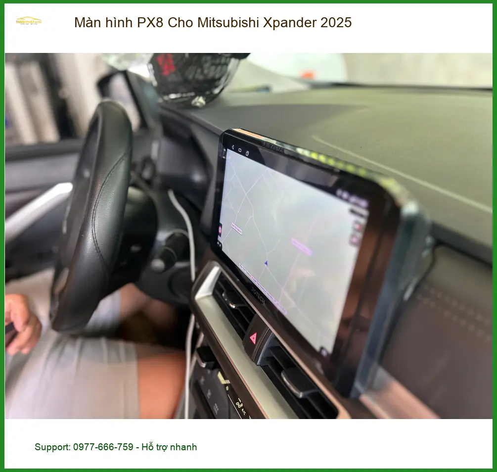 Chị Thùy lắp màn hình PX8 Xpander 2025 tại Thủ Đức, trải nghiệm lái tiện nghi