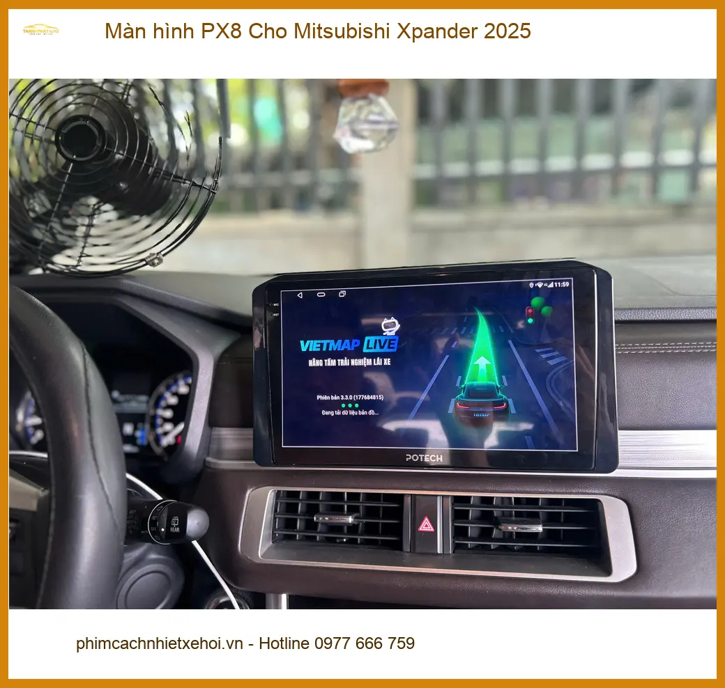 Chị Thảo lắp Màn hình PX8 cho Mitsubishi Xpander 2025 tại Quận 9 để nâng cấp tiện ích ảnh thực tế 5