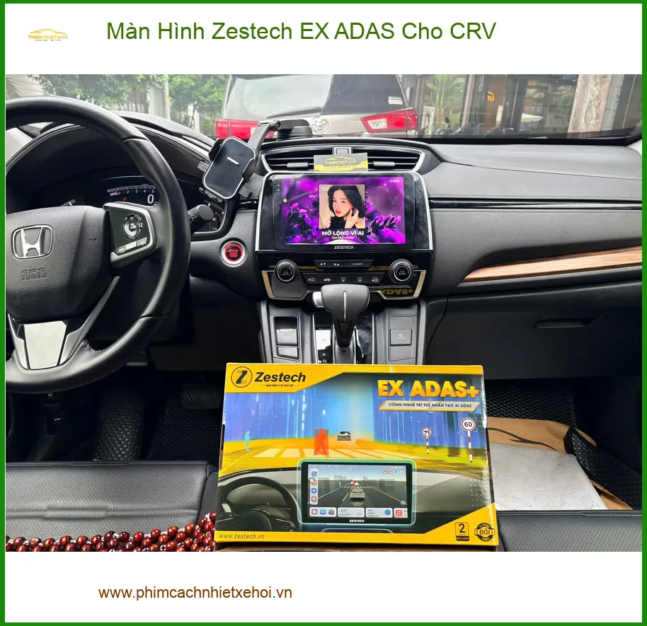 Chị Thanh Hoa lắp Màn Hình Zestech EX ADAS cho CRV tại Quận Thủ Đức để nâng cao an toàn ảnh thực tế 3
