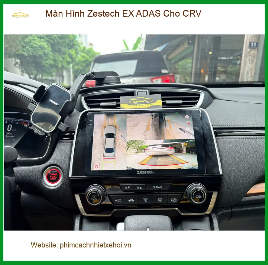 Chị Thanh Hoa lắp Màn Hình Zestech EX ADAS cho CRV tại Quận Thủ Đức để nâng cao an toàn ảnh thực tế 4