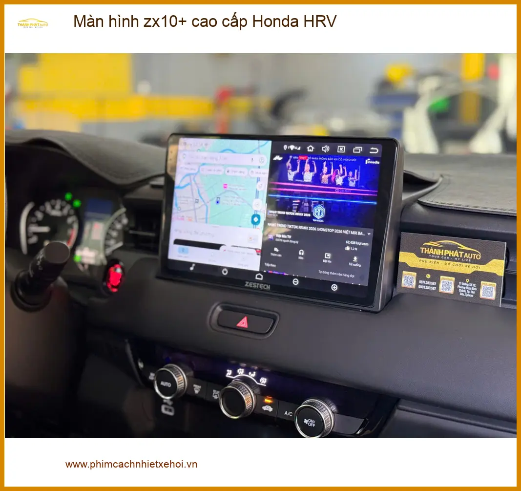 Anh Minh nâng cấp màn hình ZX10+ cao cấp Honda HRV tại Quận 2 ảnh thực tế 5