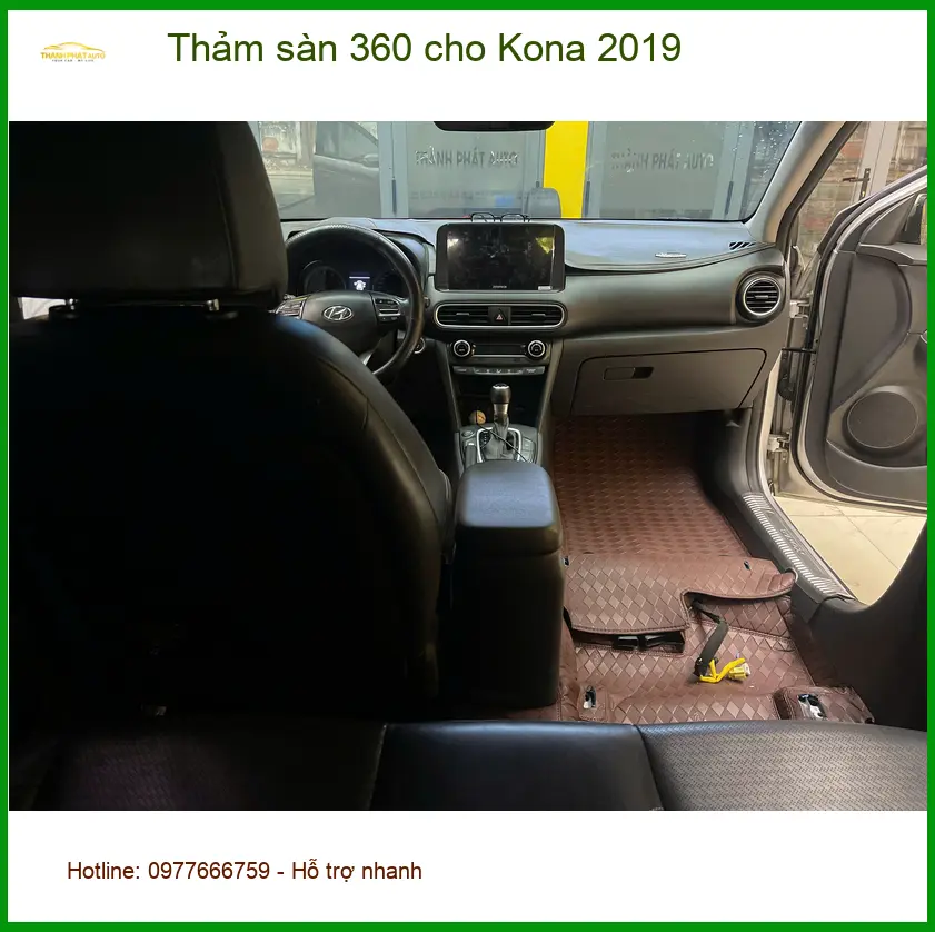 Anh Vĩnh lắp thảm sàn 360 cho Kona 2019 tại Quận 9 để xe luôn sạch sẽ và sang trọng ảnh thực tế 2