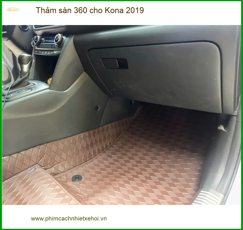 Chị Thanh lắp thảm sàn 360 cho Kona 2019 Quận 12 để nội thất luôn sạch đẹp ảnh thực tế 2