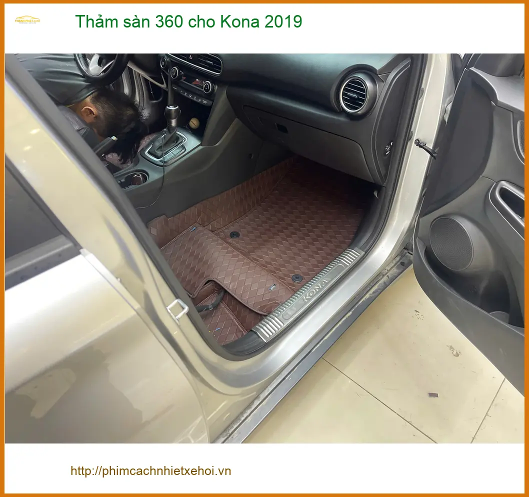 Chị Thanh lắp thảm sàn 360 cho Kona 2019 Quận 12 để nội thất luôn sạch đẹp ảnh thực tế 4