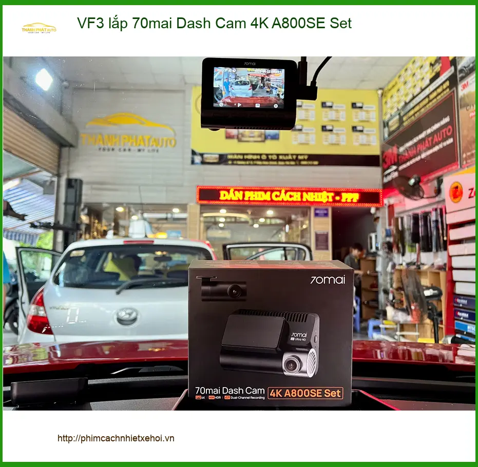 Anh Đạt lắp 70mai Dash Cam 4K A800SE Set cho VinFast VF3 tại Thủ Đức ảnh thực tế 3