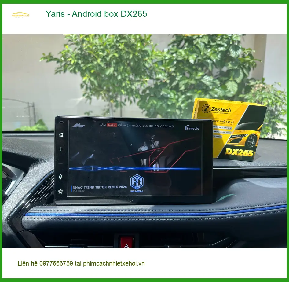 Chú Phi nâng cấp Android box DX265 cho Toyota Yaris tại Quận 3 để xem YouTube tiện lợi ảnh thực tế 2
