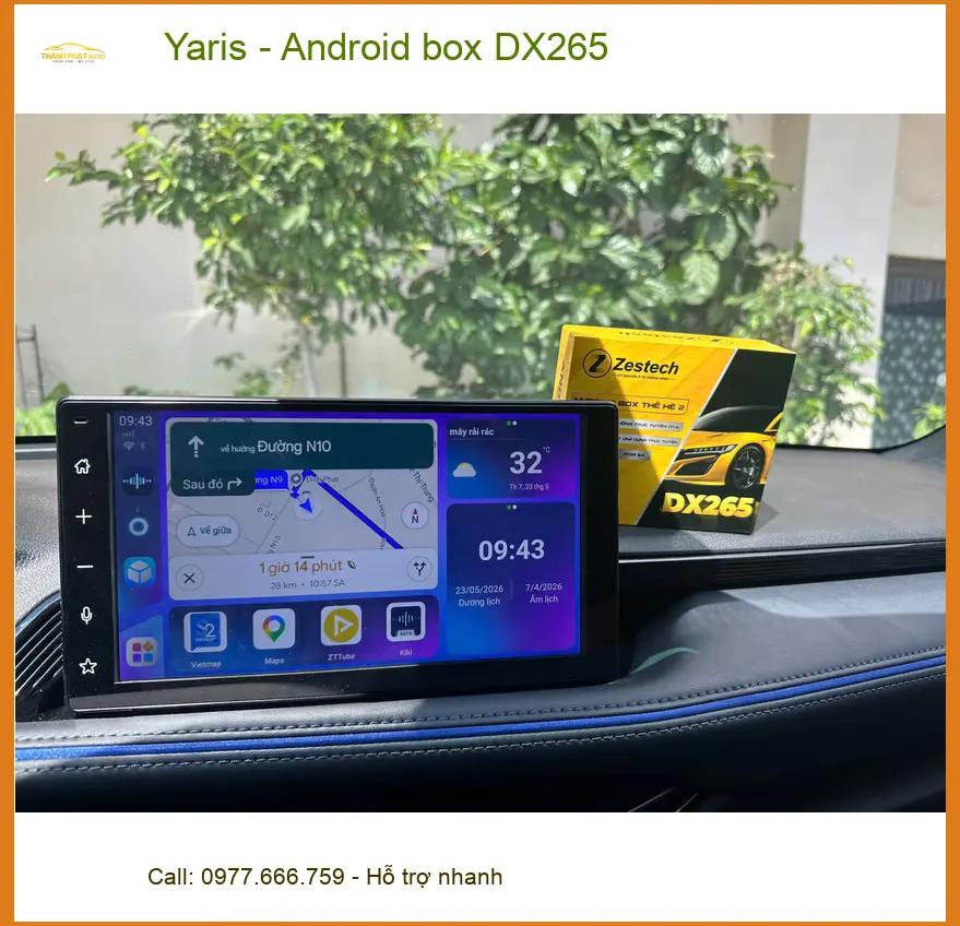 Chú Phi nâng cấp Android box DX265 cho Toyota Yaris tại Quận 3 để xem YouTube tiện lợi ảnh thực tế 5
