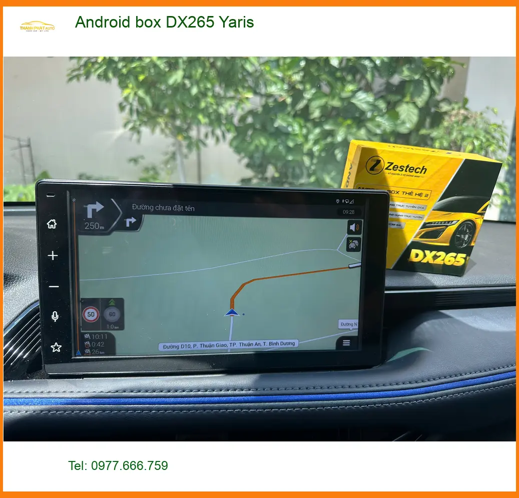Chị Hằng lắp Android Box DX265 cho Yaris để xem bản đồ, giải trí tại Quận 8