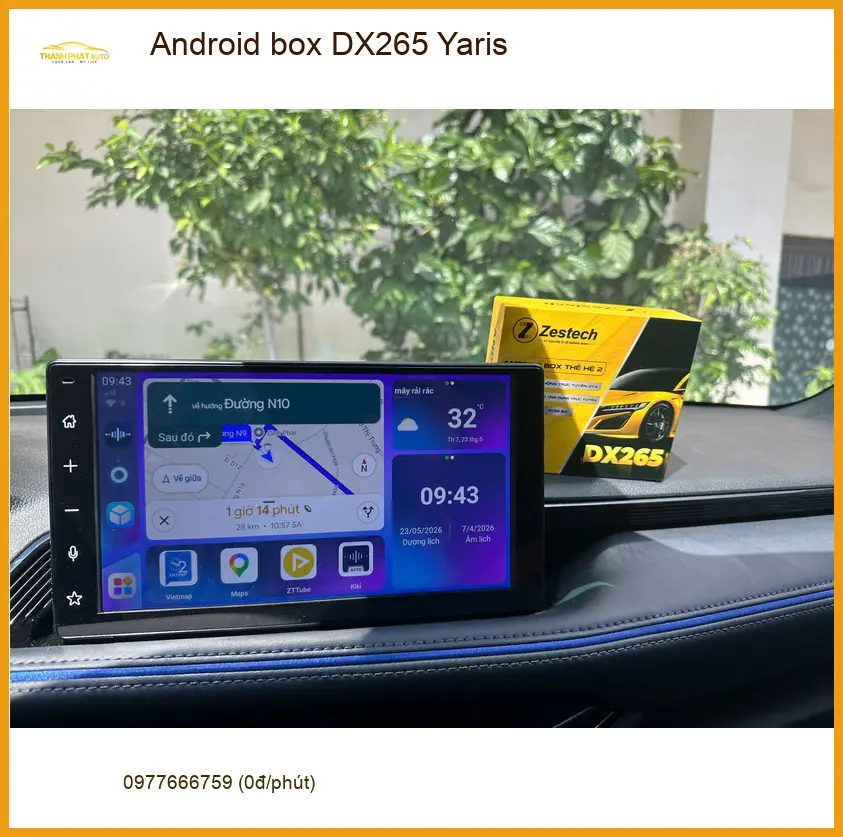 Chị Hằng lắp Android Box DX265 cho Yaris để xem bản đồ, giải trí tại Quận 8 ảnh thực tế 2