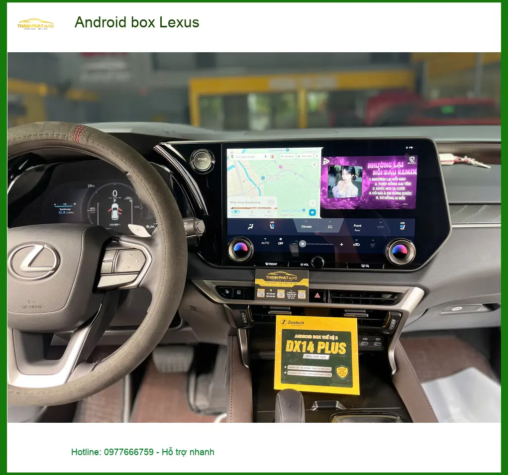 Anh Khải lắp Android box Lexus ES 250 tại Hóc Môn để tiện xem bản đồ và giải trí