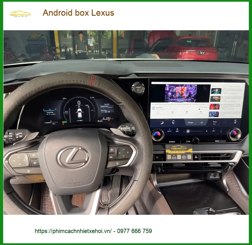 Anh Khải lắp Android box Lexus ES 250 tại Hóc Môn để tiện xem bản đồ và giải trí ảnh thực tế 3