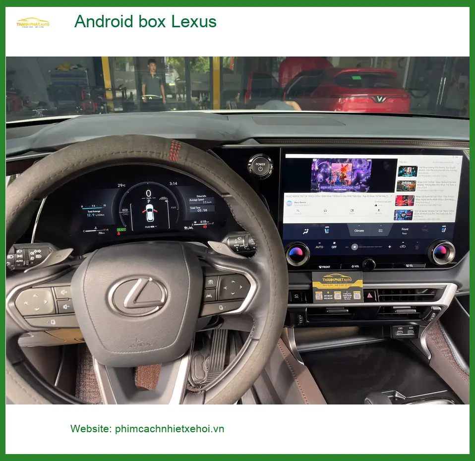 Chị Diễm lắp Android box cho Lexus ES250 tại Quận 2 để có thêm nhiều tiện ích giải trí ảnh thực tế 5