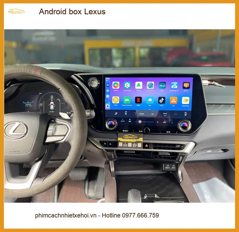 Chị Thoa lắp Android box Lexus RX 350 tại Thủ Đức để nâng cấp giải trí ảnh thực tế 2