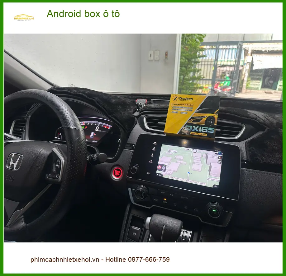 Chị Mai Phương lắp Android box ô tô cho Honda CRV tại Củ Chi để tiện xem bản đồ