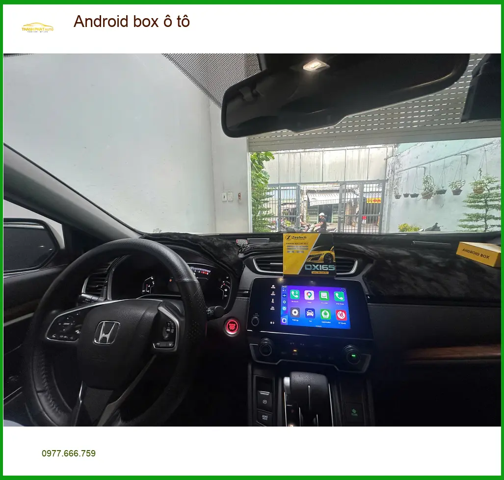 Chị Mai Phương lắp Android box ô tô cho Honda CRV tại Củ Chi để tiện xem bản đồ ảnh thực tế 4